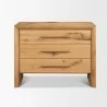 Mercana Belford 3-Drawer Light Brown Oak Wood Closed Nightstand Front - Mercana Belford 3-Drawer Light Brown Oak Wood Closed Nightstand Front