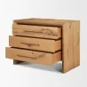 Mercana Belford 3-Drawer Light Brown Oak Wood Closed Nightstand Open - Mercana Belford 3-Drawer Light Brown Oak Wood Closed Nightstand Open