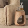 Mercana Cove Light Brown Sculptural Open Side Table