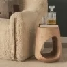 Mercana Cove Light Brown Sculptural Open Side Table - Mercana Cove Light Brown Sculptural Open Side Table