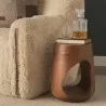 Mercana Cove Dark Brown Sculptural Open Side Table - Mercana Cove Dark Brown Sculptural Open Side Table