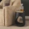 Mercana Cove Dark Brown Sculptural Open Side Table