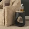 Mercana Cove Dark Brown Sculptural Open Side Table - Mercana Cove Dark Brown Sculptural Open Side Table