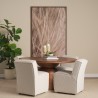 Mercana Atlas 60" Warm Mid-Brown Wood Stacked Pedestal Base Round Dining Table