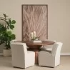 Mercana Atlas 60" Warm Mid-Brown Wood Stacked Pedestal Base Round Dining Table - Mercana Atlas 60" Warm Mid-Brown Wood Stacked Pedestal Base Round Dining Table