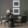 Mercana Atlas 42" Black Wood Stacked Pedestal Base Round Dining Table - Mercana Atlas 42" Black Wood Stacked Pedestal Base Round Dining Table