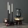 Mercana Anya Matte Black Scalloped Petal Cast Metal Jug