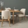 Mercana Abbie Curved Back Oatmeal Fabric Dining Side Chair - Mercana Abbie Curved Back Oatmeal Fabric Dining Side Chair