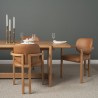 Mercana Carlisle Curved Back Tan Leather Tripod Frame Dining Armchair
