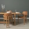 Mercana Carlisle Curved Back Tan Leather Tripod Frame Dining Armchair - Mercana Carlisle Curved Back Tan Leather Tripod Frame Dining Armchair