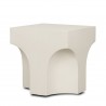 Mercana Bunda Square Sculptural Stone Finish Accent Table Side