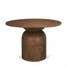 Mercana Atlas 42" Warm Mid-Brown Wood Stacked Pedestal Base Round Dining Table2 - Mercana Atlas 42" Warm Mid-Brown Wood Stacked Pedestal Base Round Dining Table2
