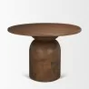Mercana Atlas 42" Warm Mid-Brown Wood Stacked Pedestal Base Round Dining Table1 - Mercana Atlas 42" Warm Mid-Brown Wood Stacked Pedestal Base Round Dining Table1