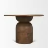 Mercana Atlas 42" Warm Mid-Brown Wood Stacked Pedestal Base Round Dining Table3 - Mercana Atlas 42" Warm Mid-Brown Wood Stacked Pedestal Base Round Dining Table3