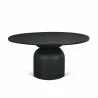 Mercana Atlas 60" Black Wood Stacked Pedestal Base Round Dining Table1 - Mercana Atlas 60" Black Wood Stacked Pedestal Base Round Dining Table1