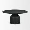 Mercana Atlas 60" Black Wood Stacked Pedestal Base Round Dining Table 2 - Mercana Atlas 60" Black Wood Stacked Pedestal Base Round Dining Table 2