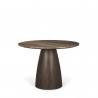 Mercana Allyson 42" Round Dark Brown w/ Cappuccino Marble Pedestal Dining Table 1