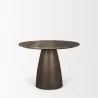 Mercana Allyson 42" Round Dark Brown w/ Cappuccino Marble Pedestal Dining Table 2 - Mercana Allyson 42" Round Dark Brown w/ Cappuccino Marble Pedestal Dining Table 2