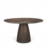 Mercana Allyson 54" Round Dark Brown W/ Cappuccino Marble Pedestal Dining Table1
