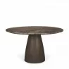 Mercana Allyson 54" Round Dark Brown W/ Cappuccino Marble Pedestal Dining Table1 - Mercana Allyson 54" Round Dark Brown W/ Cappuccino Marble Pedestal Dining Table1