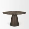 Mercana Allyson 54" Round Dark Brown W/ Cappuccino Marble Pedestal Dining Table 2 - Mercana Allyson 54" Round Dark Brown W/ Cappuccino Marble Pedestal Dining Table 2