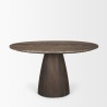 Mercana Allyson 54" Round Dark Brown W/ Cappuccino Marble Pedestal Dining Table3