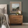 Mercana Belford 3-Drawer Light Brown Oak Wood Closed Nightstand 1