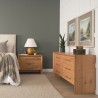 Mercana Belford 3-Drawer Light Brown Oak Wood Closed Nightstand