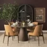 Mercana Abbie Slope Curved Back Tan Leather Dining Side Chair Set - Mercana Abbie Slope Curved Back Tan Leather Dining Side Chair Set
