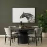 Mercana Atlas 60" Black Wood Stacked Pedestal Base Round Dining Table - Mercana Atlas 60" Black Wood Stacked Pedestal Base Round Dining Table