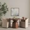 Mercana Atlas 42" Warm Mid-Brown Wood Stacked Pedestal Base Round Dining Table - Mercana Atlas 42" Warm Mid-Brown Wood Stacked Pedestal Base Round Dining Table