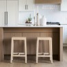 Mercana Colony Light Brown Solid Wood Counter Stool