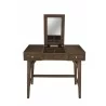 Alpine Furniture Flynn Bedroom Vanity, Walnut - Front Angle - Alpine Furniture Flynn Bedroom Vanity, Walnut - Front Angle