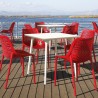 Outdoor Dining Chair - Red 
