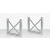 Source Furniture Contemporary Square X Style Dining Table Base Angle 