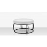 Source Furniture Elephant Ottoman Round Gray Angle