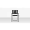DecoScapes Fiji Rope Dining Arm Chair in Black Rope - Front
