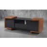 Furnitech 75" Contemporary TV Stand Media Console - Front Side Angle