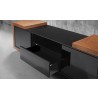 Furnitech 75" Contemporary TV Stand Media Console - Front Side Closeup Top Angle