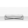 Source Furniture Iconic Aluminum Rectangular Coffee Table with Porcelain Tabletop