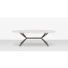 DecoScapes Oliver Oval Rimless Porcelain Dining Table - Front