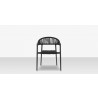 Source Furniture Skye Dining Arm Chair Black Front