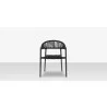 Source Furniture Skye Dining Arm Chair Black Front - Source Furniture Skye Dining Arm Chair Black Front