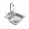 TrueFlame 15"x 15" Drop-in Sink - Side Basin