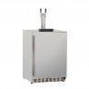 TrueFlame 6.6 Cu. Deluxe Outdoor Rated Double Tap Kegerator - Angled
