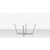 Source Furniture Contemporary Flat X 49 Style Dining Table Base Angle