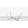 Source Furniture Contemporary Flat X 96 Style Dining Table Base Angle