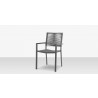 DecoScapes Fiji Rope Dining Arm Chair in Charcoal Rope - Angled