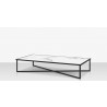 Source Furniture Iconic Aluminum Rectangular Coffee Table with Porcelain Tabletop 1