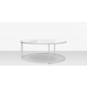 Source Furniture Iconic Aluminum 48'' Wide Round Nesting Table  2